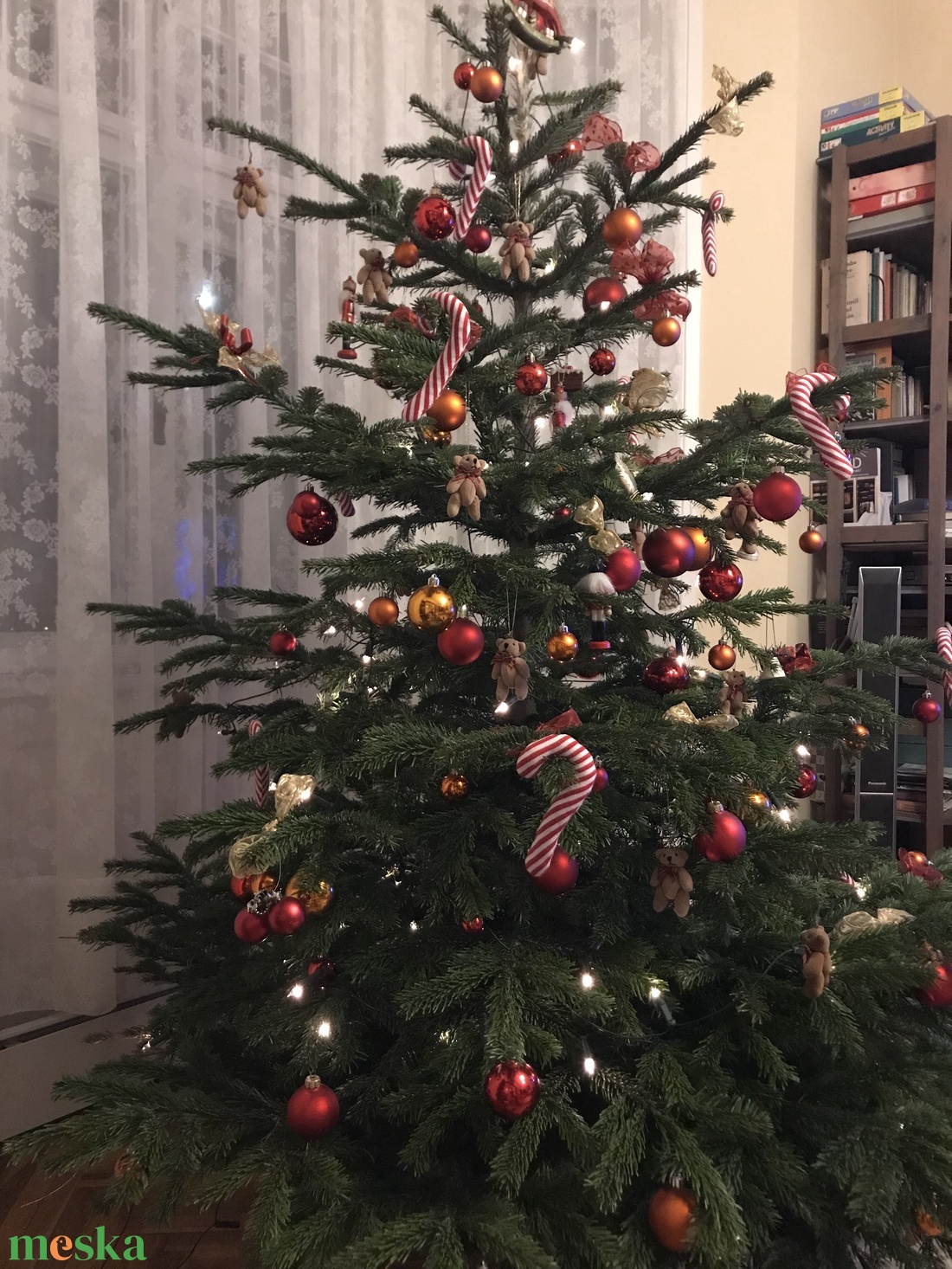 cukorpálca,- karácsonyfa dísz, dekoráció - karácsony - adventi díszek - adventi ablakdekoráció - Meska.hu