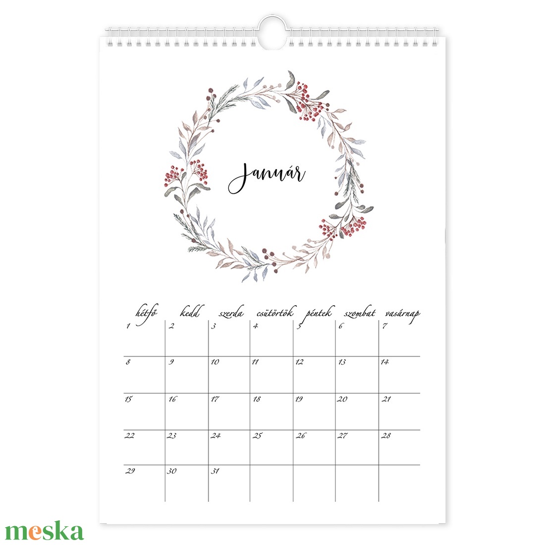 2024-es falinaptár - otthon & életmód - dekoráció - fali és függő dekoráció - falinaptár & öröknaptár - Meska.hu