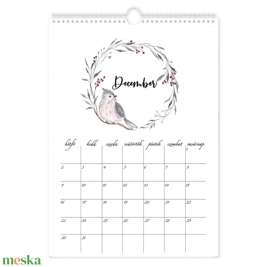 2024-es falinaptár - otthon & életmód - dekoráció - fali és függő dekoráció - falinaptár & öröknaptár - Meska.hu