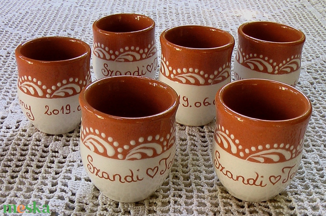 pálinkás pohár köszönet ajándék lugas mintával - esküvő - emlék & ajándék - köszönőajándék - Meska.hu