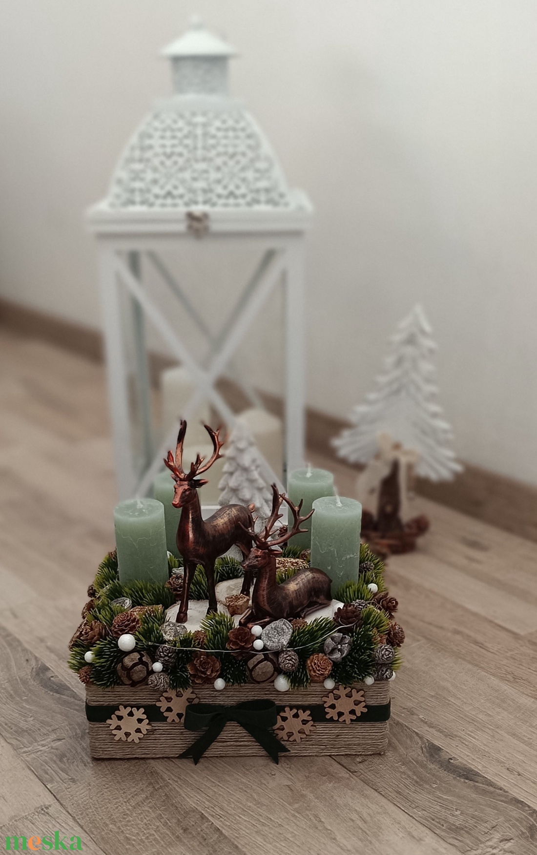 Adventi asztaldísz bronz színű szarvasokkal, led világítással - karácsony - adventi díszek - adventi asztaldísz - Meska.hu Adventi asztaldísz bronz színű szarvasokkal, led világítással - karácsony - adventi díszek - adventi asztaldísz - Meska.hu