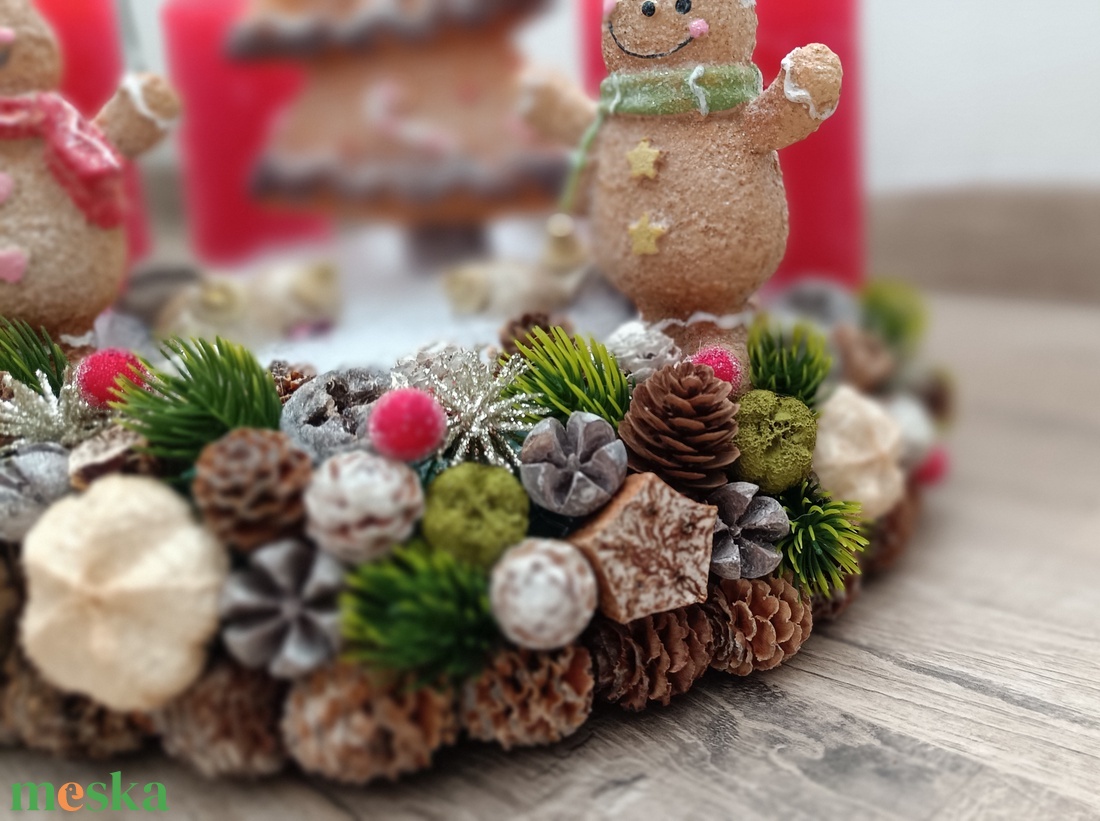 Mézi karácsonya- 29 cm-es adventi koszrú - karácsony - adventi díszek - adventi koszorú - Meska.hu Mézi karácsonya- 29 cm-es adventi koszrú - karácsony - adventi díszek - adventi koszorú - Meska.hu