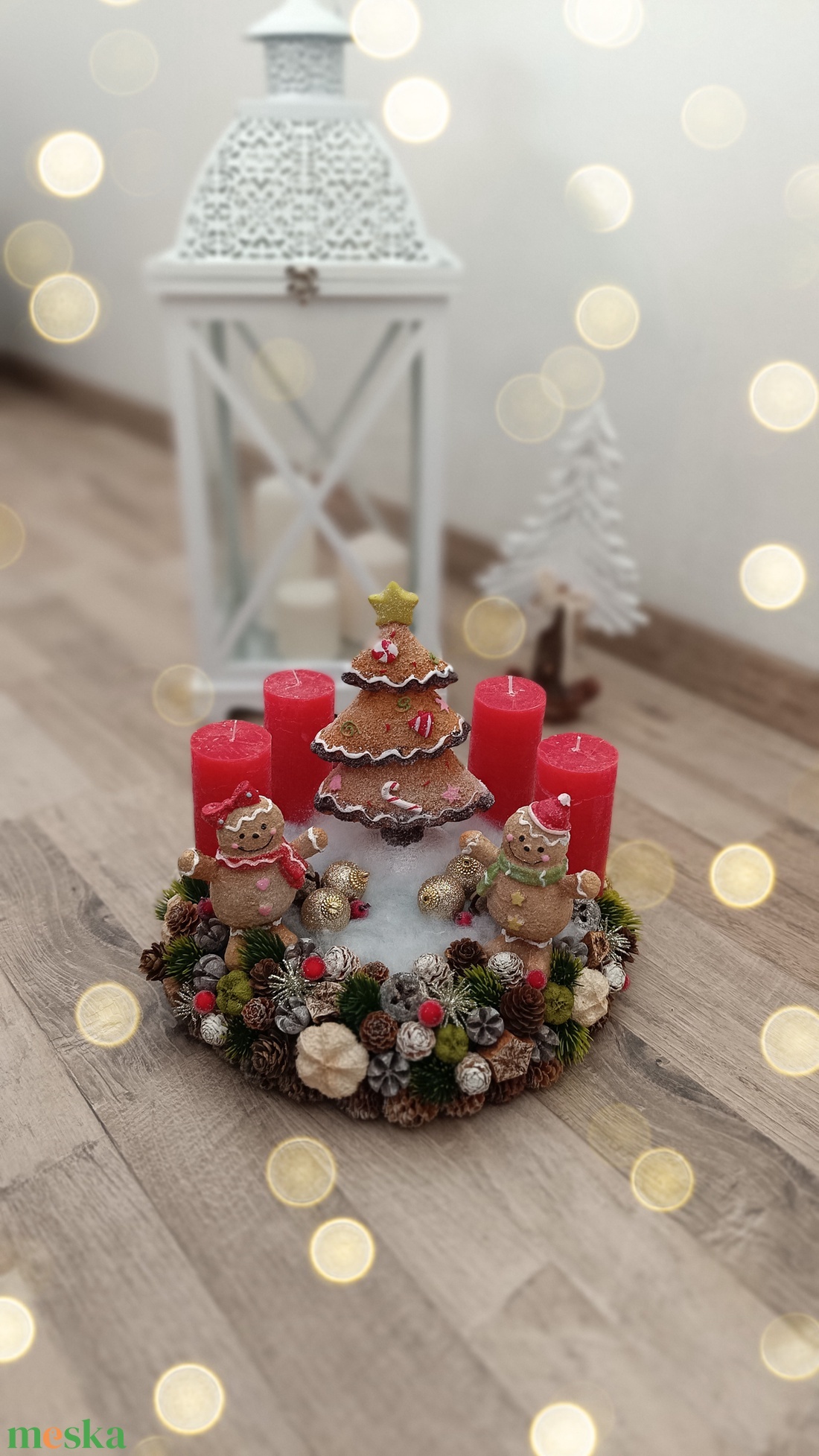 Mézi karácsonya- 29 cm-es adventi koszrú - karácsony - adventi díszek - adventi koszorú - Meska.hu Mézi karácsonya- 29 cm-es adventi koszrú - karácsony - adventi díszek - adventi koszorú - Meska.hu