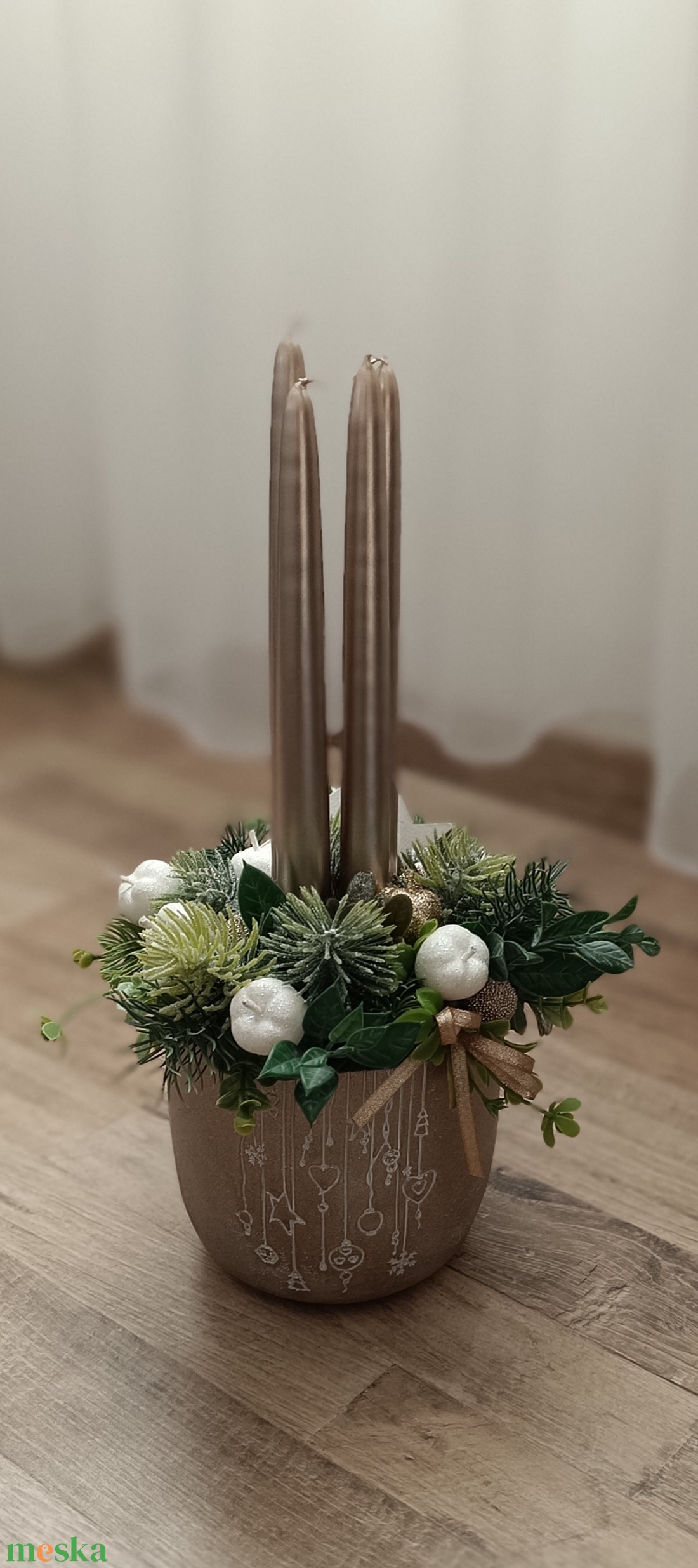 Elegáns adventi asztaldísz - karácsony - adventi díszek - adventi asztaldísz - Meska.hu Elegáns adventi asztaldísz - karácsony - adventi díszek - adventi asztaldísz - Meska.hu