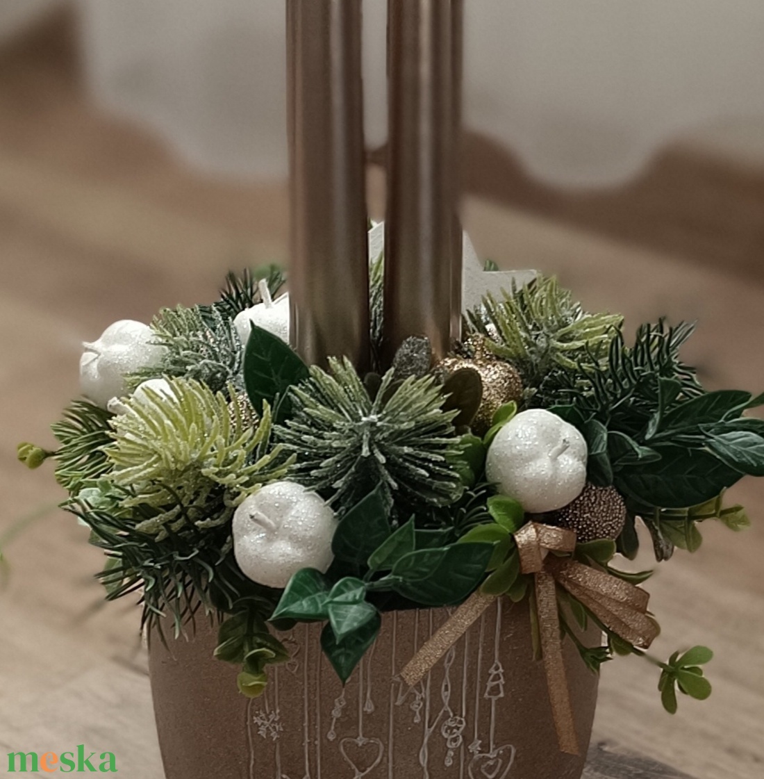 Elegáns adventi asztaldísz - karácsony - adventi díszek - adventi asztaldísz - Meska.hu Elegáns adventi asztaldísz - karácsony - adventi díszek - adventi asztaldísz - Meska.hu