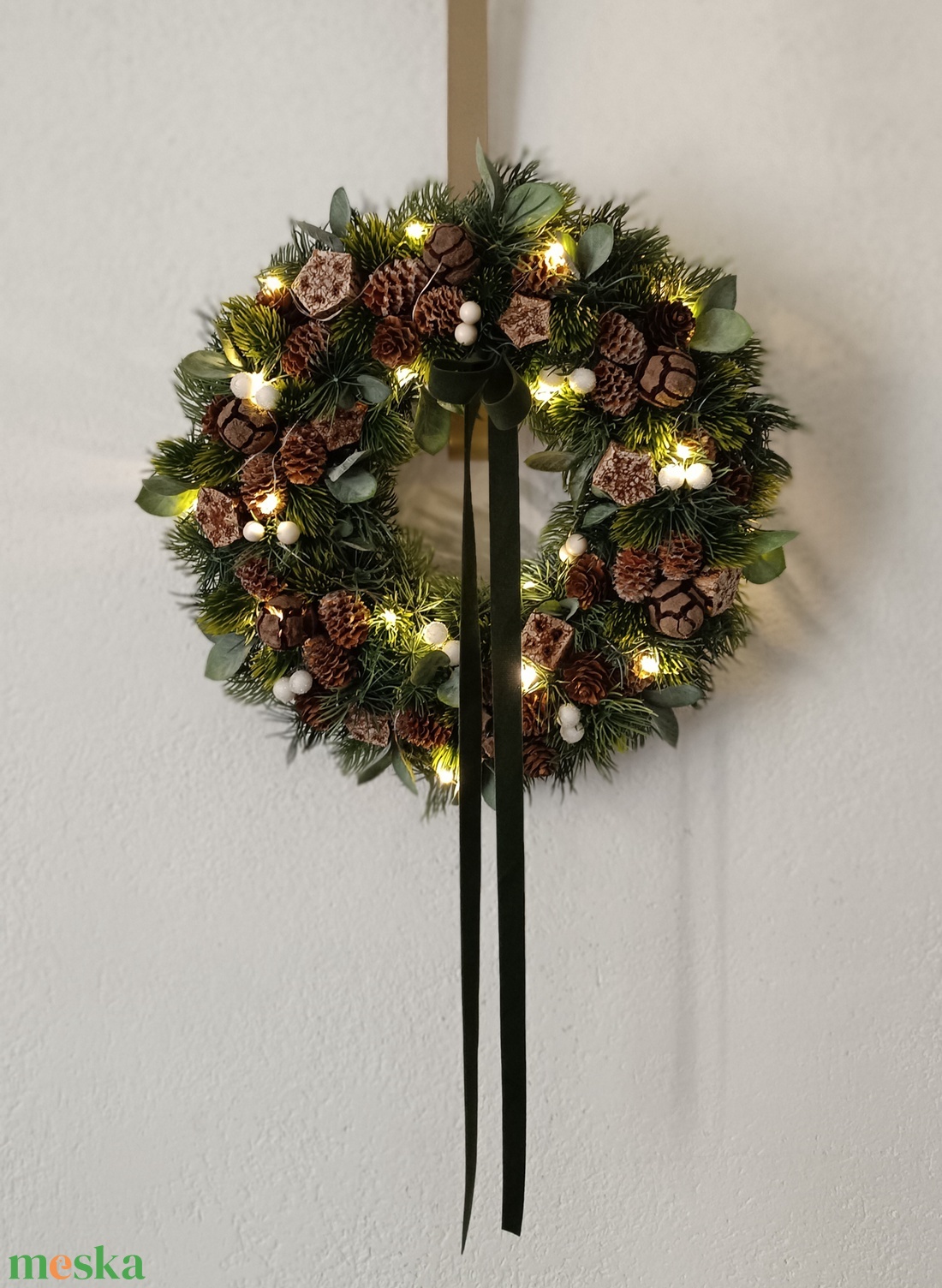 Karácsonyi kopogtató led világítással - karácsony - adventi díszek - adventi ajtódísz - Meska.hu Karácsonyi kopogtató led világítással - karácsony - adventi díszek - adventi ajtódísz - Meska.hu