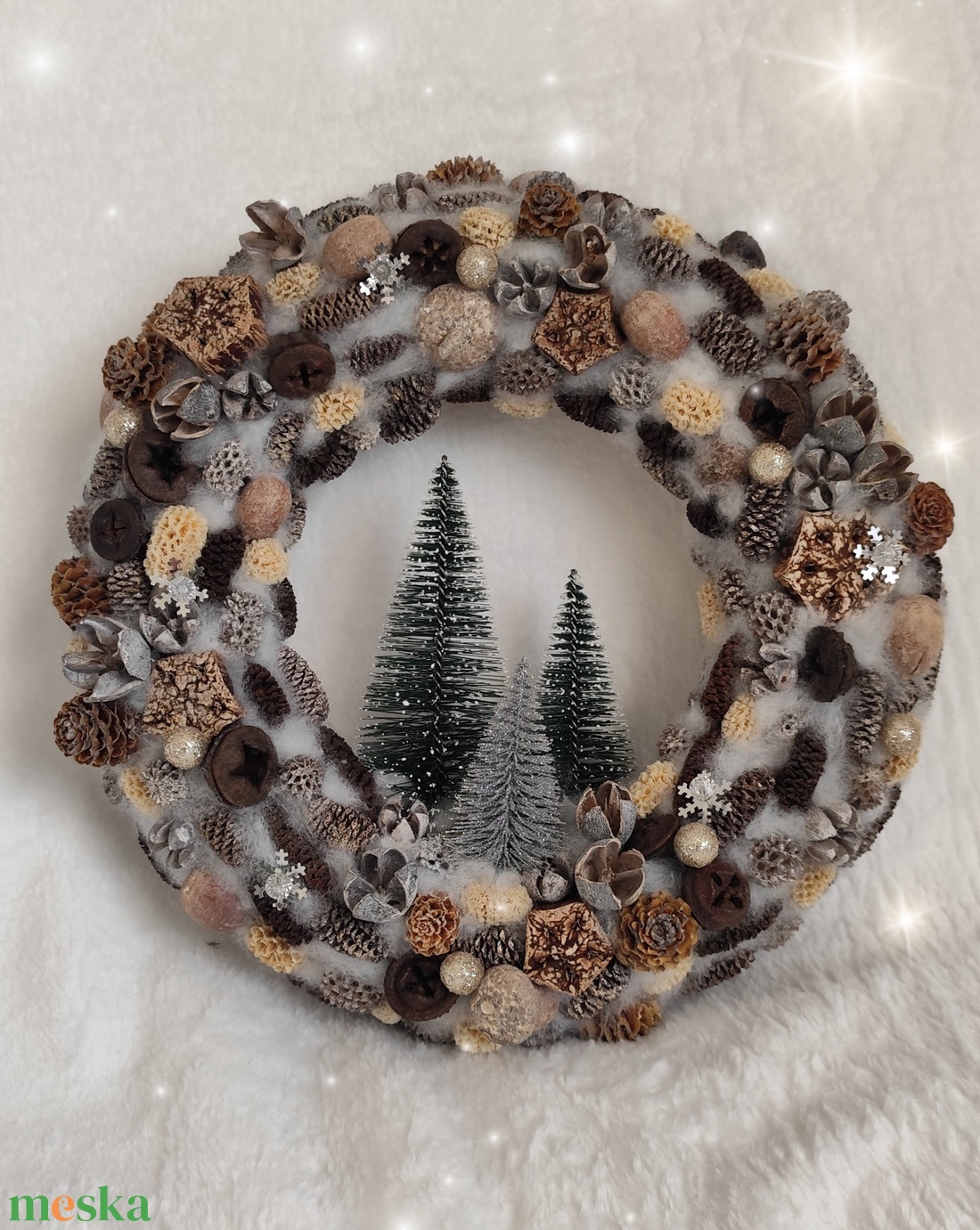 Havas táj - kopogtató - karácsony - adventi díszek - adventi ajtódísz - Meska.hu