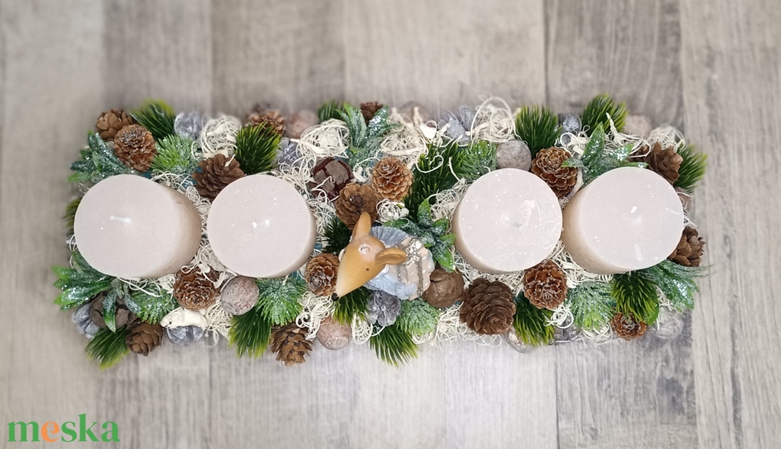 Adventi asztaldísz - karácsony - adventi díszek - adventi ajtódísz - Meska.hu