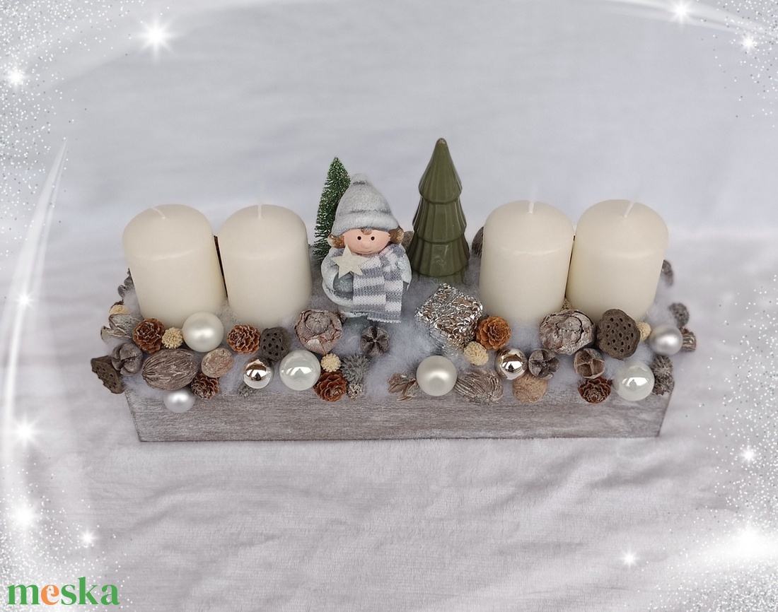 Adventi asztaldísz - karácsony - adventi díszek - adventi asztaldísz - Meska.hu
