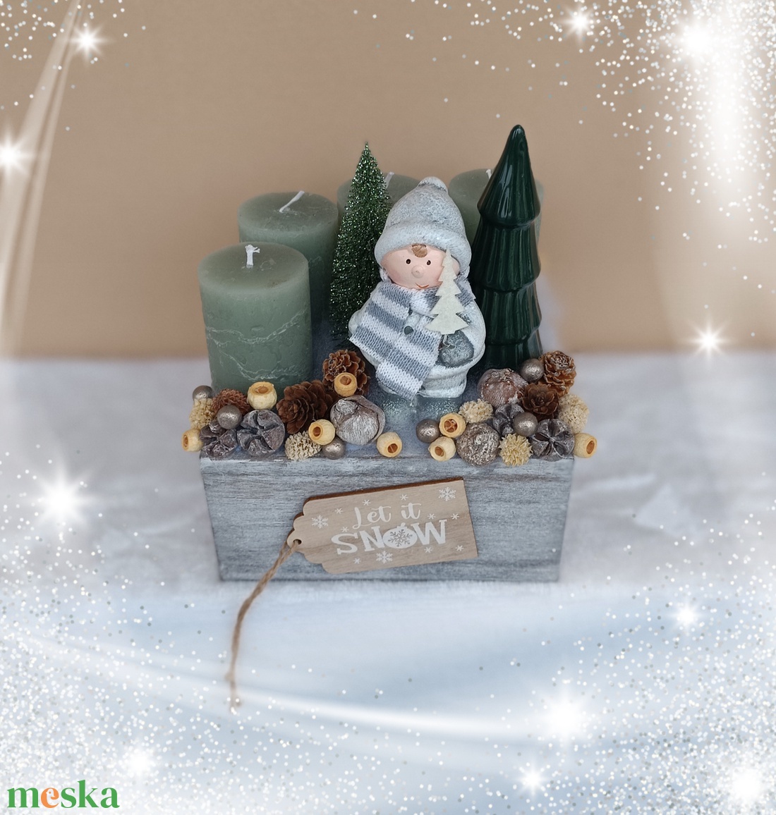 Adventi asztaldísz - karácsony - adventi díszek - adventi asztaldísz - Meska.hu