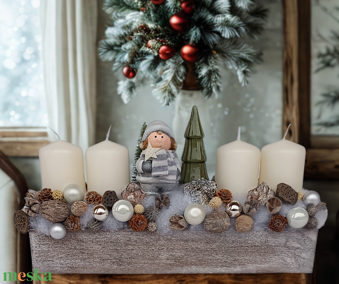 Adventi asztaldísz - karácsony - adventi díszek - adventi asztaldísz - Meska.hu