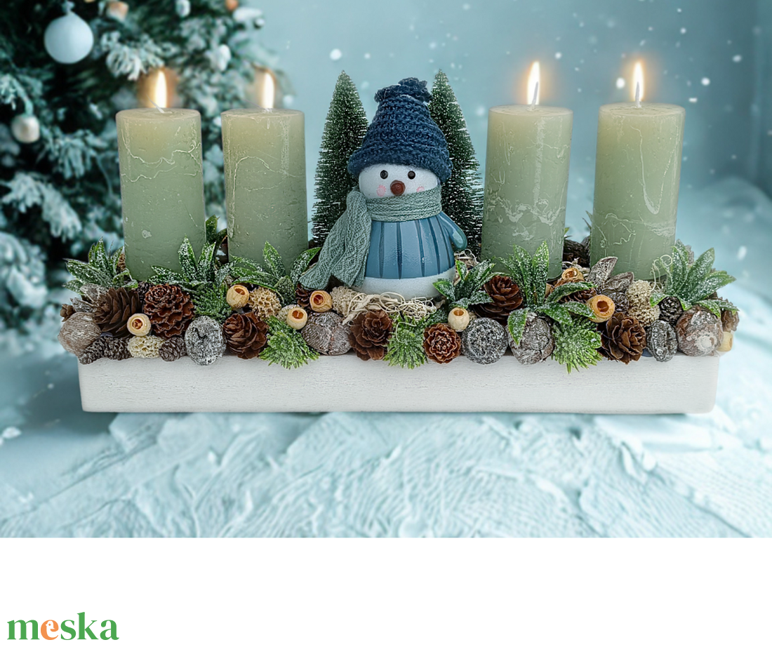 Adventi asztaldísz - karácsony - adventi díszek - adventi asztaldísz - Meska.hu