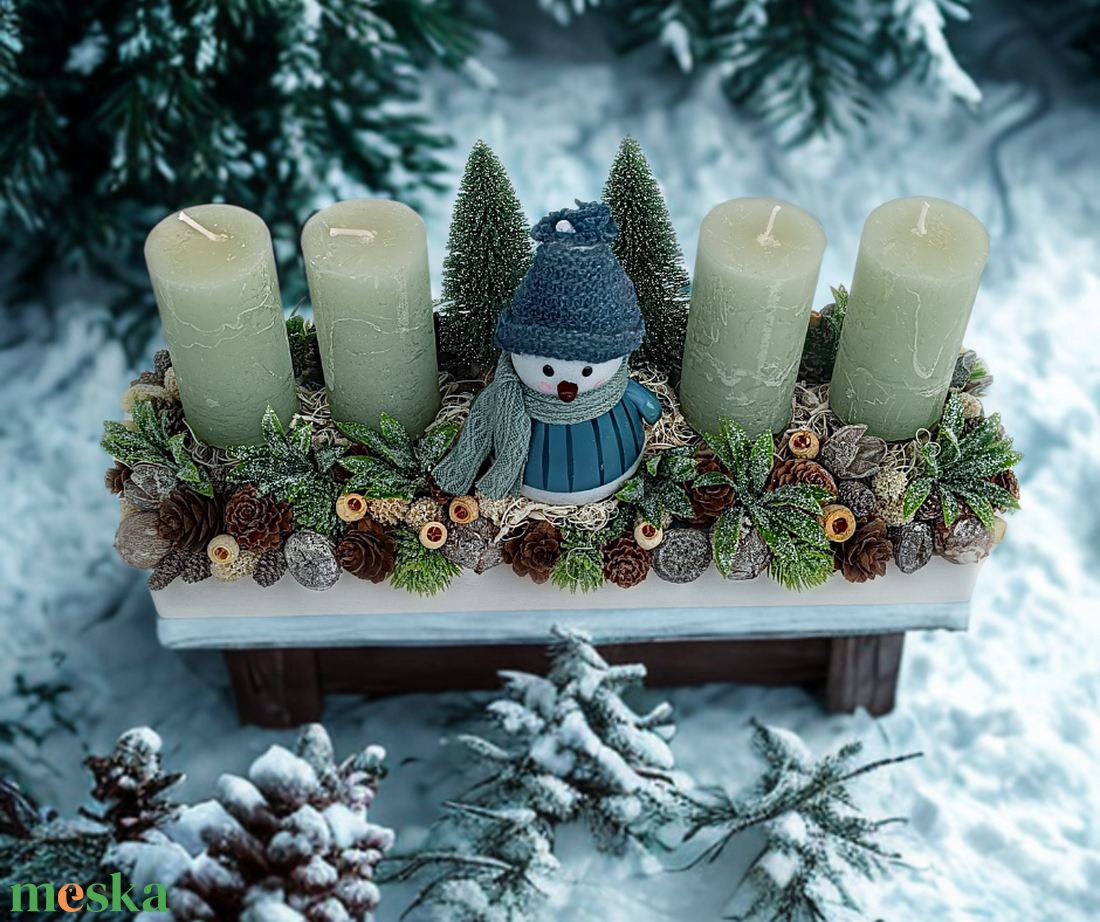 Adventi asztaldísz - karácsony - adventi díszek - adventi asztaldísz - Meska.hu