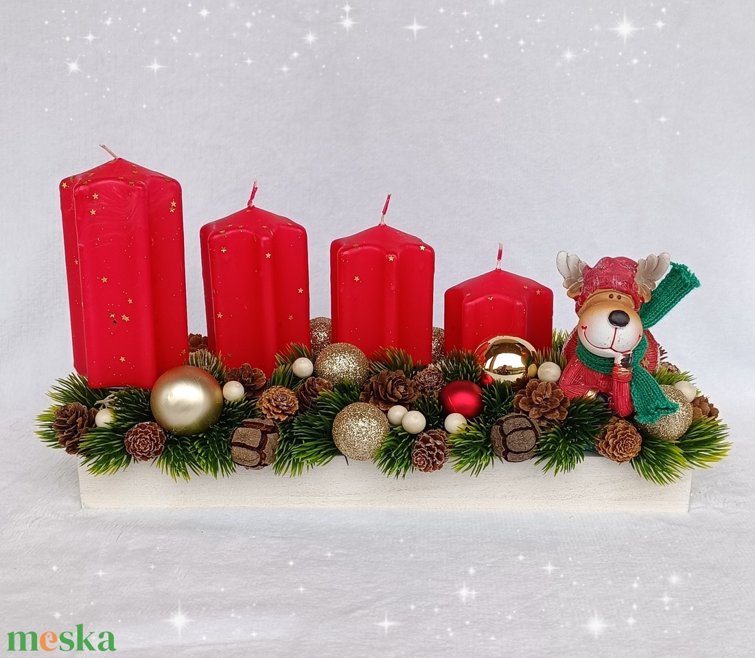 Adventi asztaldísz - karácsony - adventi díszek - adventi asztaldísz - Meska.hu