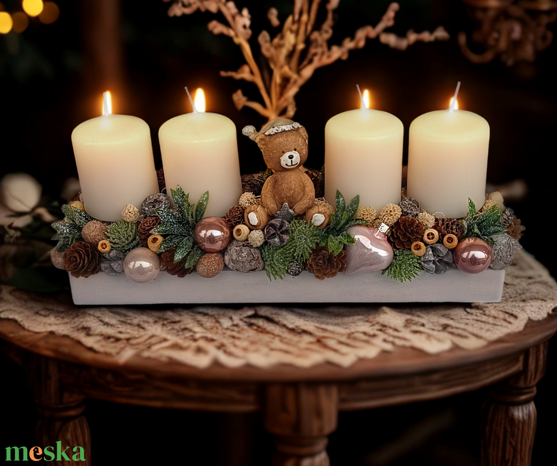 Adventi asztaldísz - karácsony - adventi díszek - adventi asztaldísz - Meska.hu