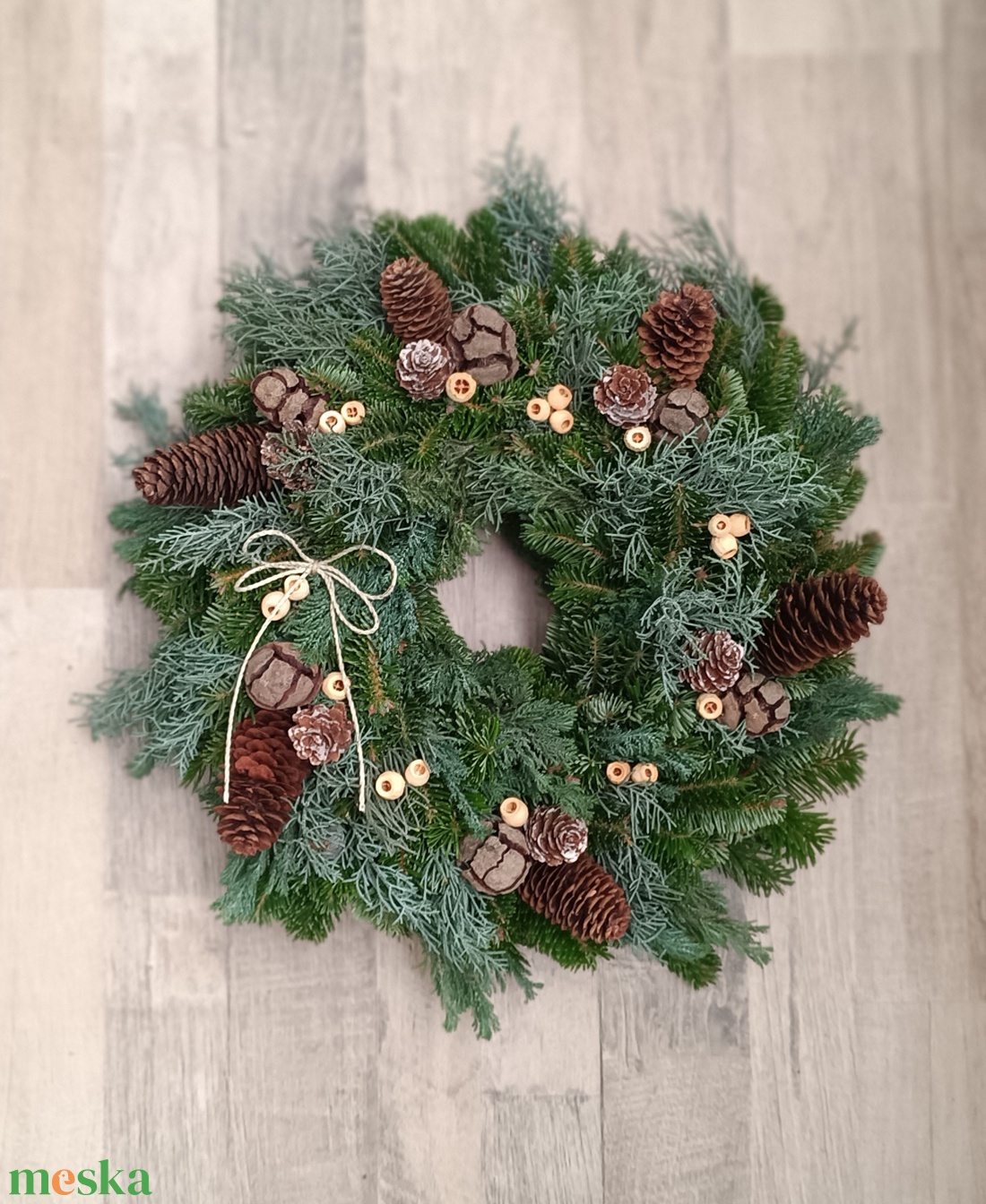 Karácsonyi kopogtó  - karácsony - adventi díszek - adventi ajtódísz - Meska.hu