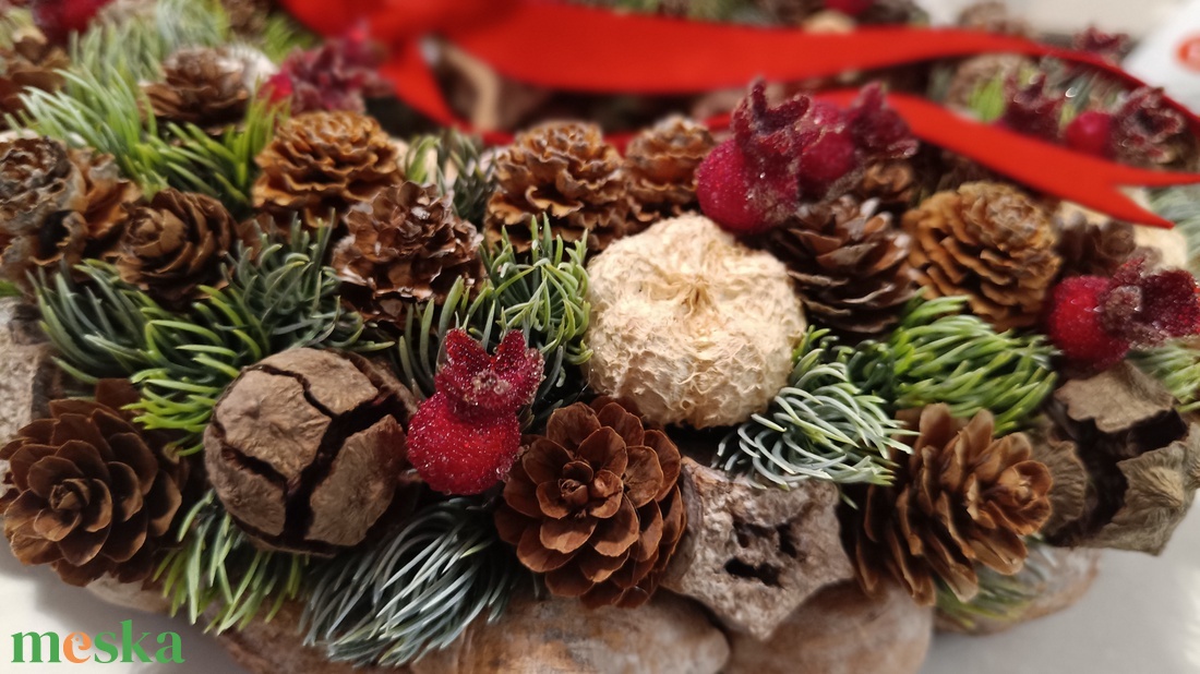 Téli ajtódísz - karácsony - adventi díszek - adventi ajtódísz - Meska.hu