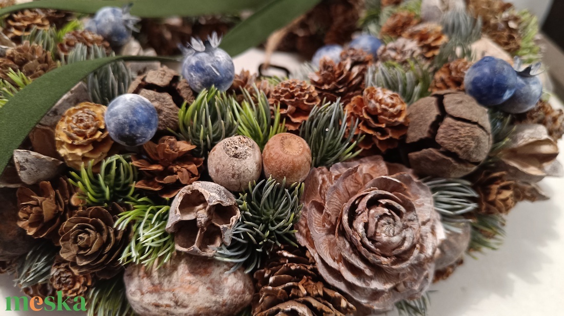 Téli ajtódísz - karácsony - karácsonyi lakásdekoráció - karácsonyi ajtódíszek - Meska.hu