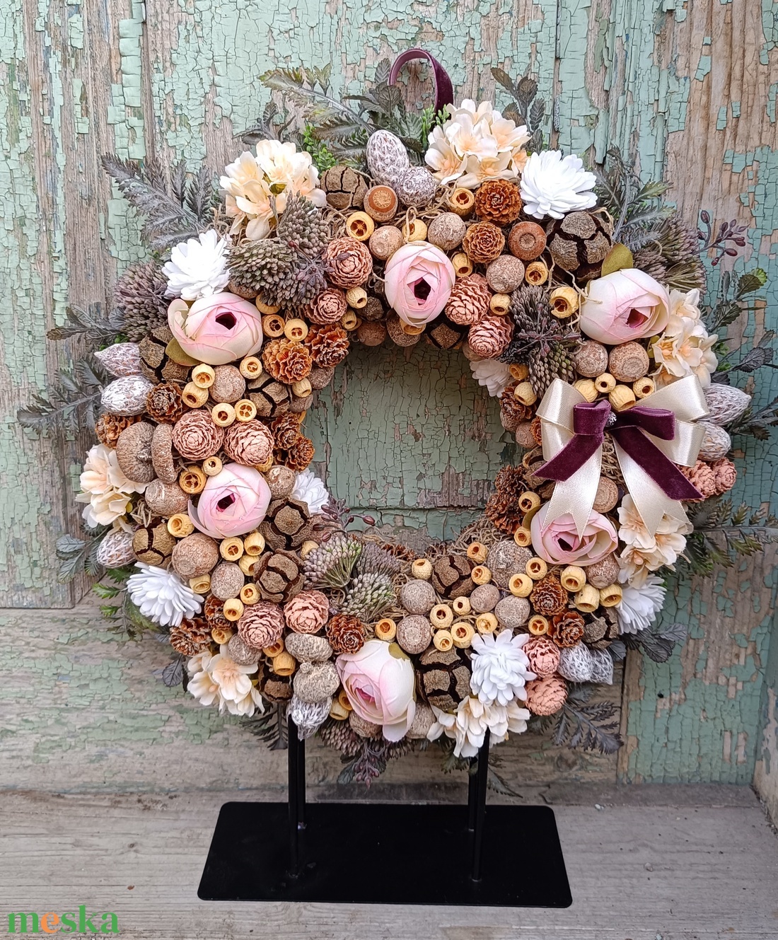 Tavaszi ajtódísz - otthon & életmód - virágdekoráció - virágdíszek - dekor koszorúk, kopogtatók - Meska.hu