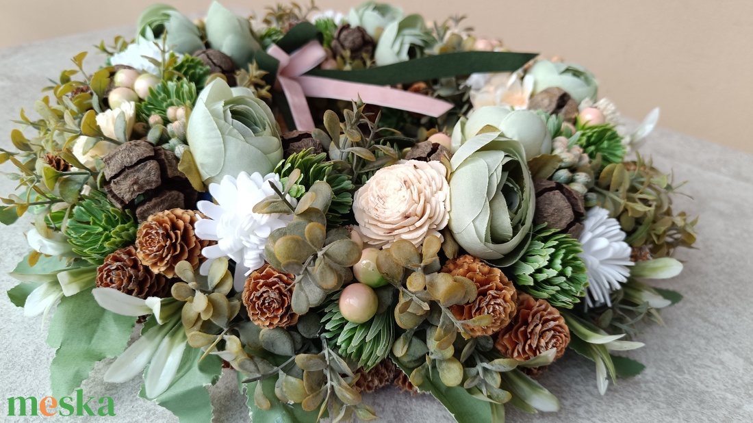 Tavaszi ajtódísz - otthon & életmód - virágdekoráció - virágdíszek - dekor koszorúk, kopogtatók - Meska.hu