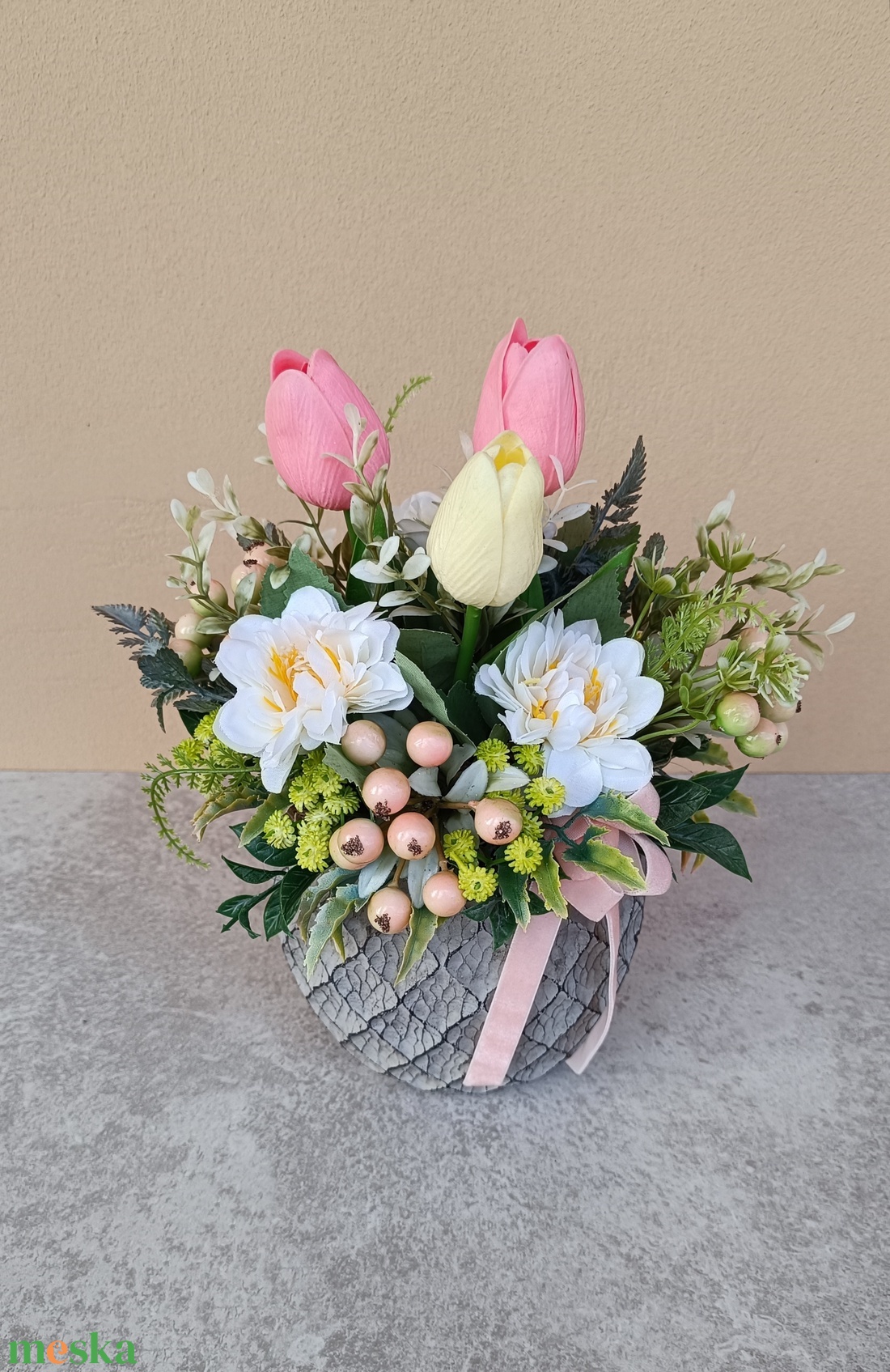 Tavaszi asztaldísz - ünnepi díszek, dekorációk - húsvéti díszek és dekorációk - húsvéti asztaldíszek - Meska.hu