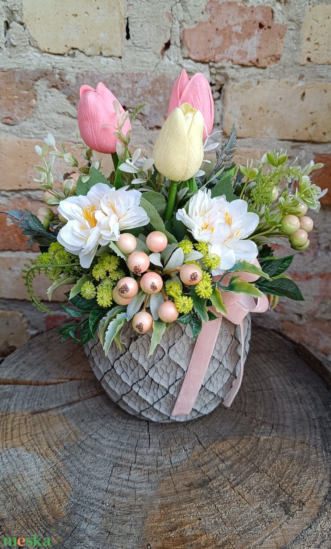 Tavaszi asztaldísz - ünnepi díszek, dekorációk - húsvéti díszek és dekorációk - húsvéti asztaldíszek - Meska.hu