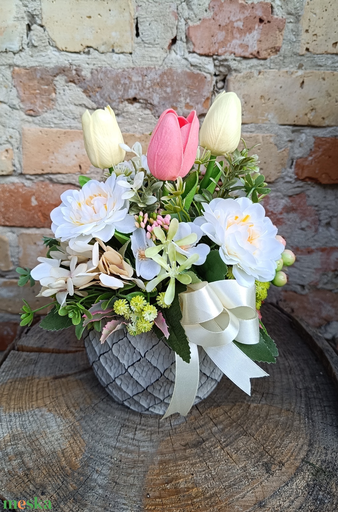 Tavaszi asztaldísz - ünnepi díszek, dekorációk - húsvéti díszek és dekorációk - húsvéti asztaldíszek - Meska.hu