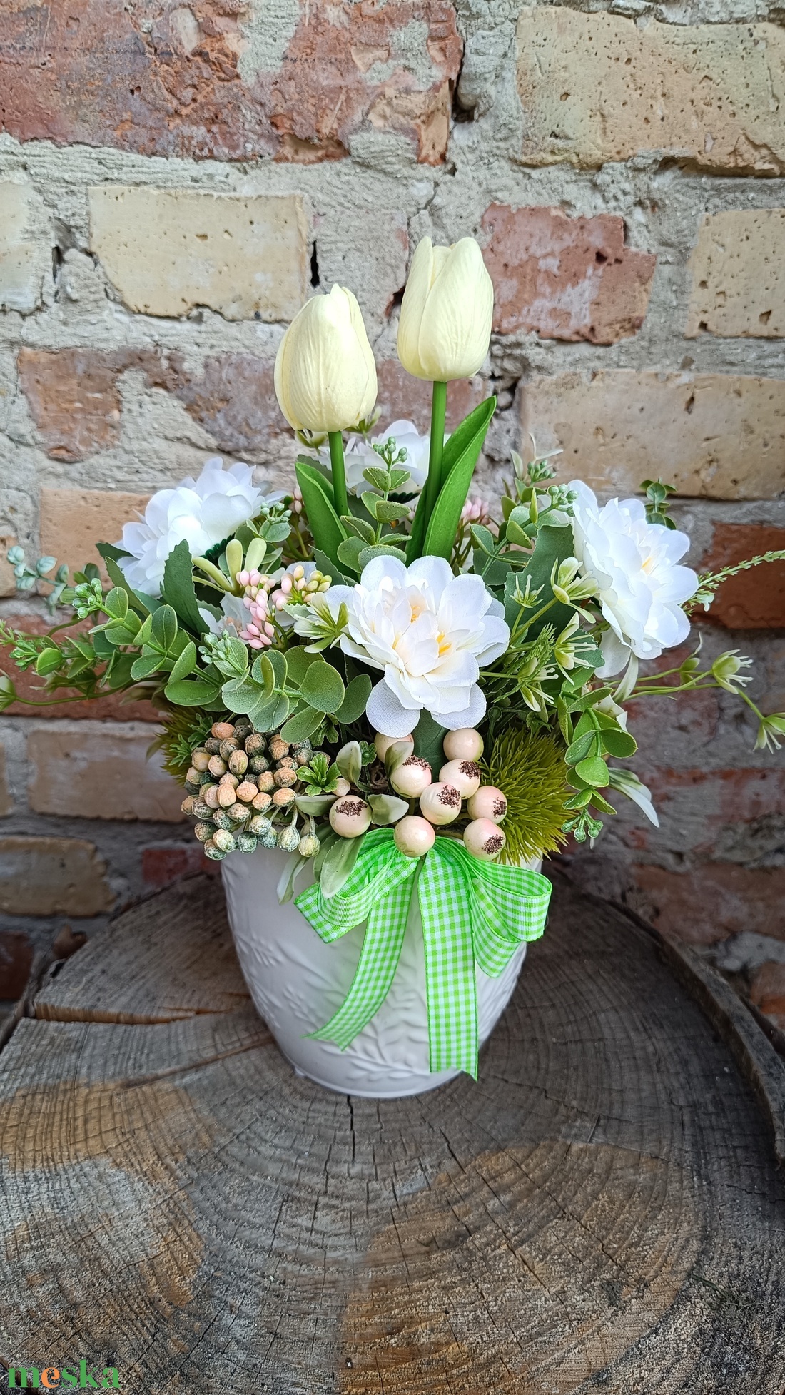 Tavaszi asztaldísz - ünnepi díszek, dekorációk - húsvéti díszek és dekorációk - húsvéti asztaldíszek - Meska.hu