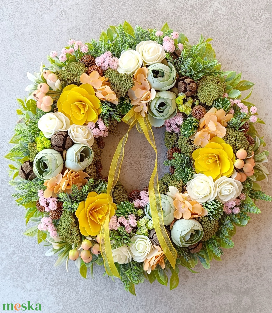 Tavaszi ajtódísz - otthon & életmód - dekoráció - ajtó- és ablak dekoráció - ajtódísz & kopogtató - Meska.hu