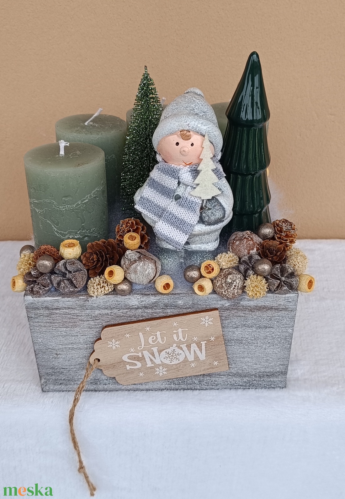 Adventi asztaldísz - karácsony - adventi díszek - adventi asztaldísz - Meska.hu