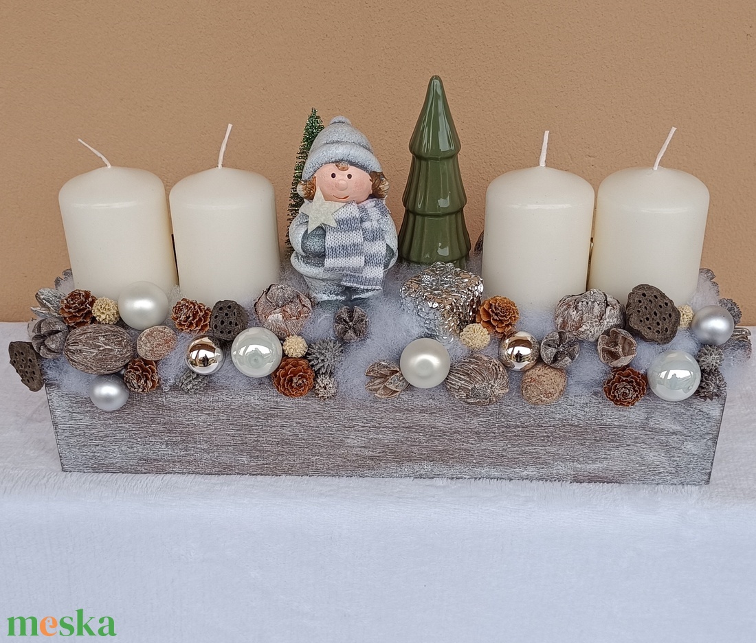 Adventi asztaldísz - karácsony - adventi díszek - adventi asztaldísz - Meska.hu