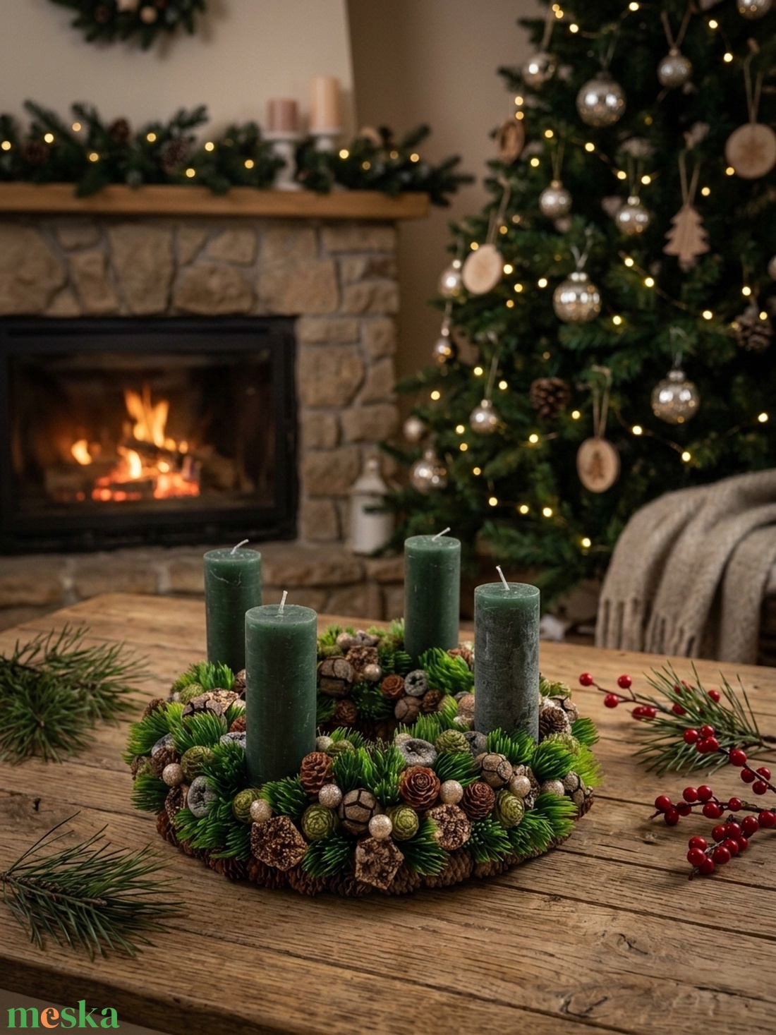 Adventi koszorú - karácsony - adventi díszek - adventi koszorú - Meska.hu