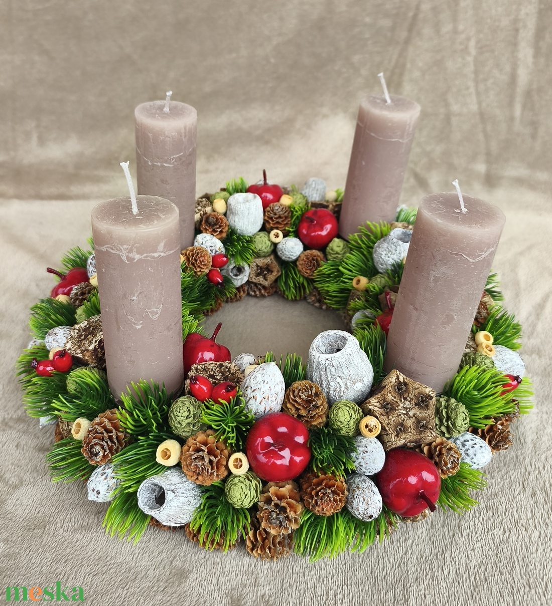 Adventi koszorú - karácsony - adventi díszek - adventi koszorú - Meska.hu