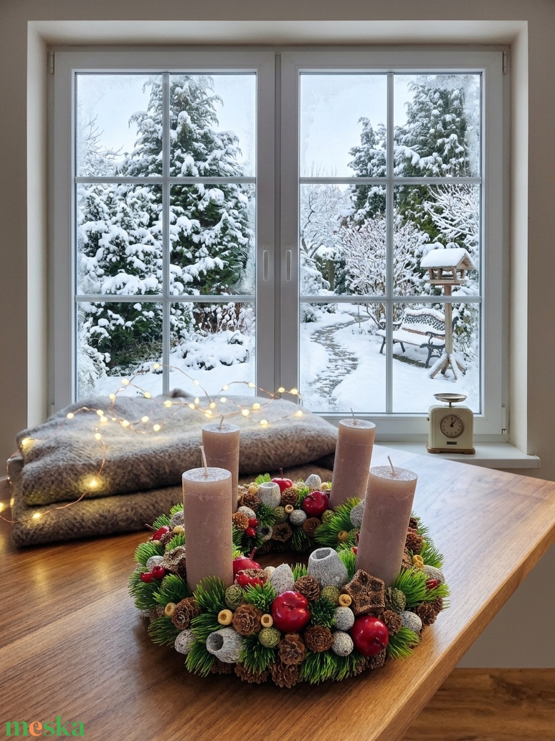 Adventi koszorú - karácsony - adventi díszek - adventi koszorú - Meska.hu