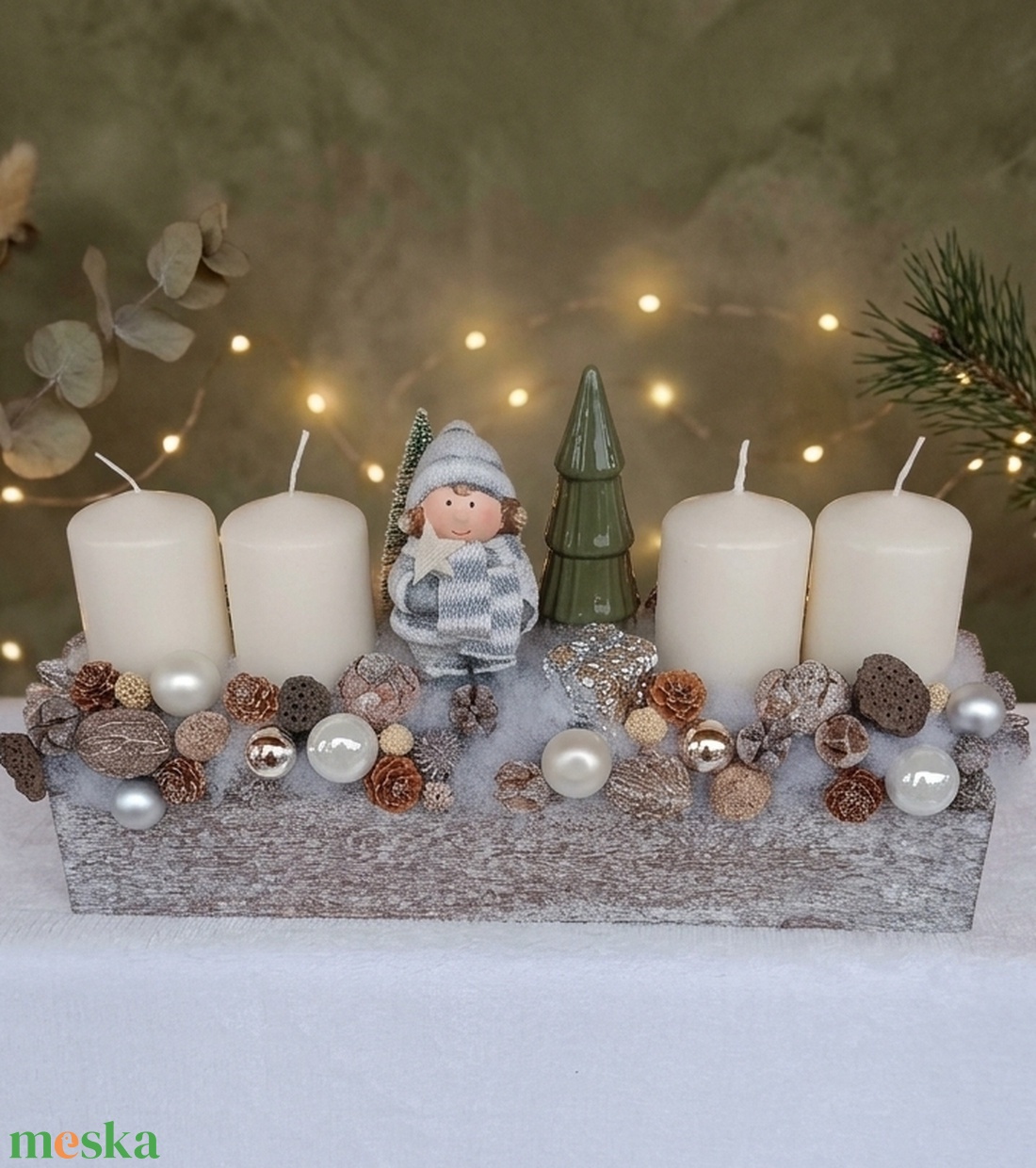 Adventi asztaldísz - karácsony - adventi díszek - adventi asztaldísz - Meska.hu