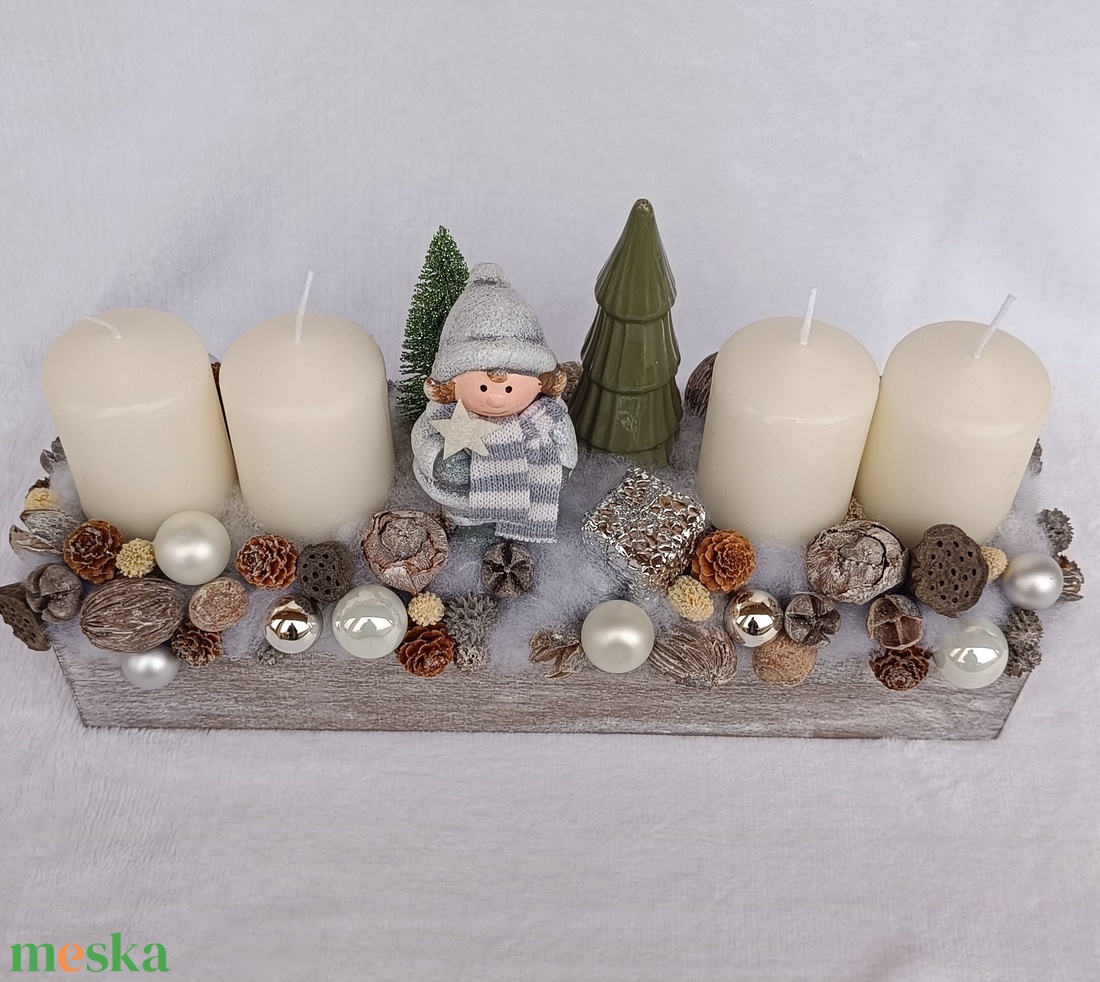 Adventi asztaldísz - karácsony - adventi díszek - adventi asztaldísz - Meska.hu