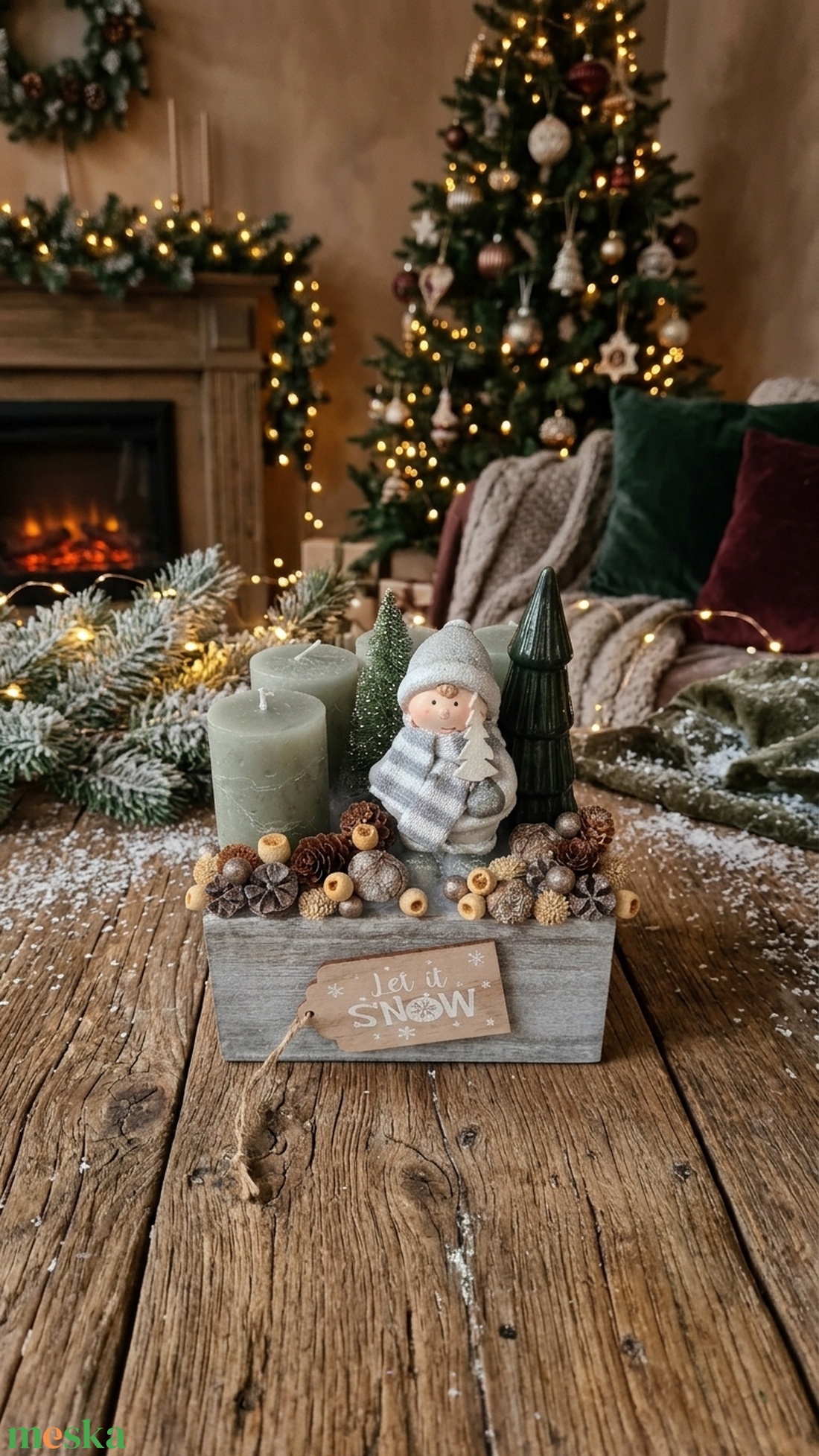 Adventi asztaldísz - karácsony - adventi díszek - adventi asztaldísz - Meska.hu