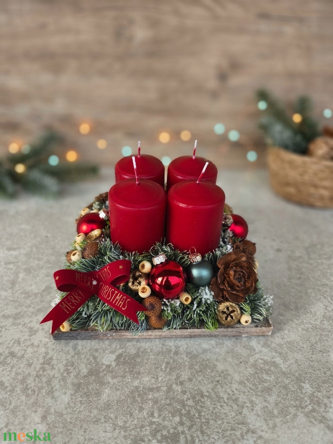 Adventi asztaldísz - karácsony - adventi díszek - adventi asztaldísz - Meska.hu