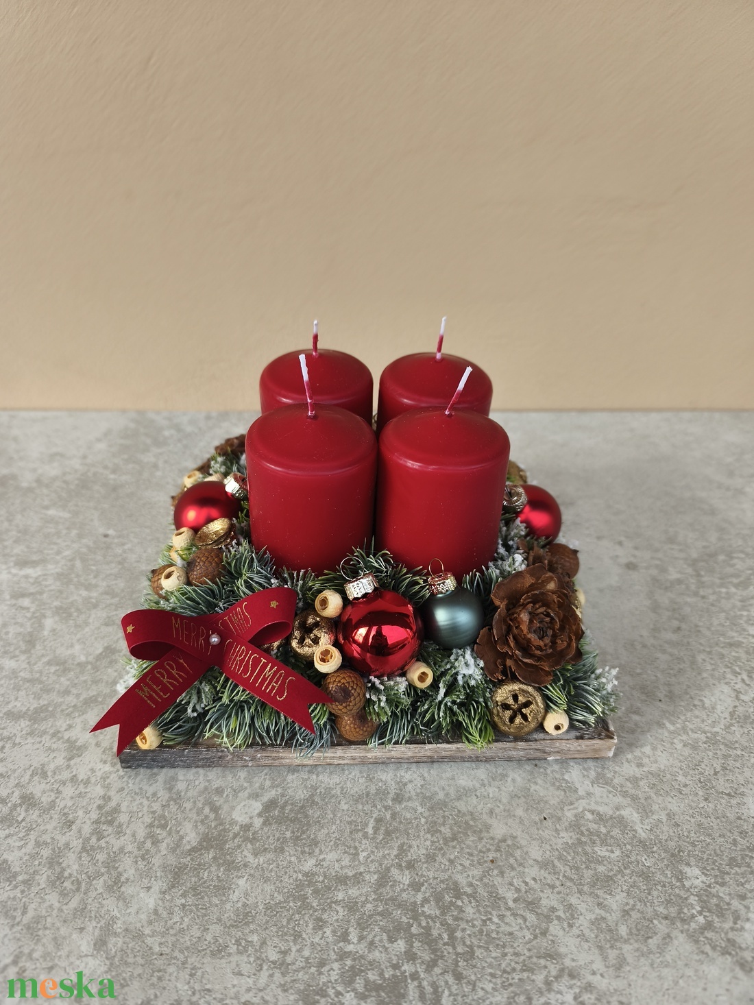Adventi asztaldísz - karácsony - adventi díszek - adventi asztaldísz - Meska.hu