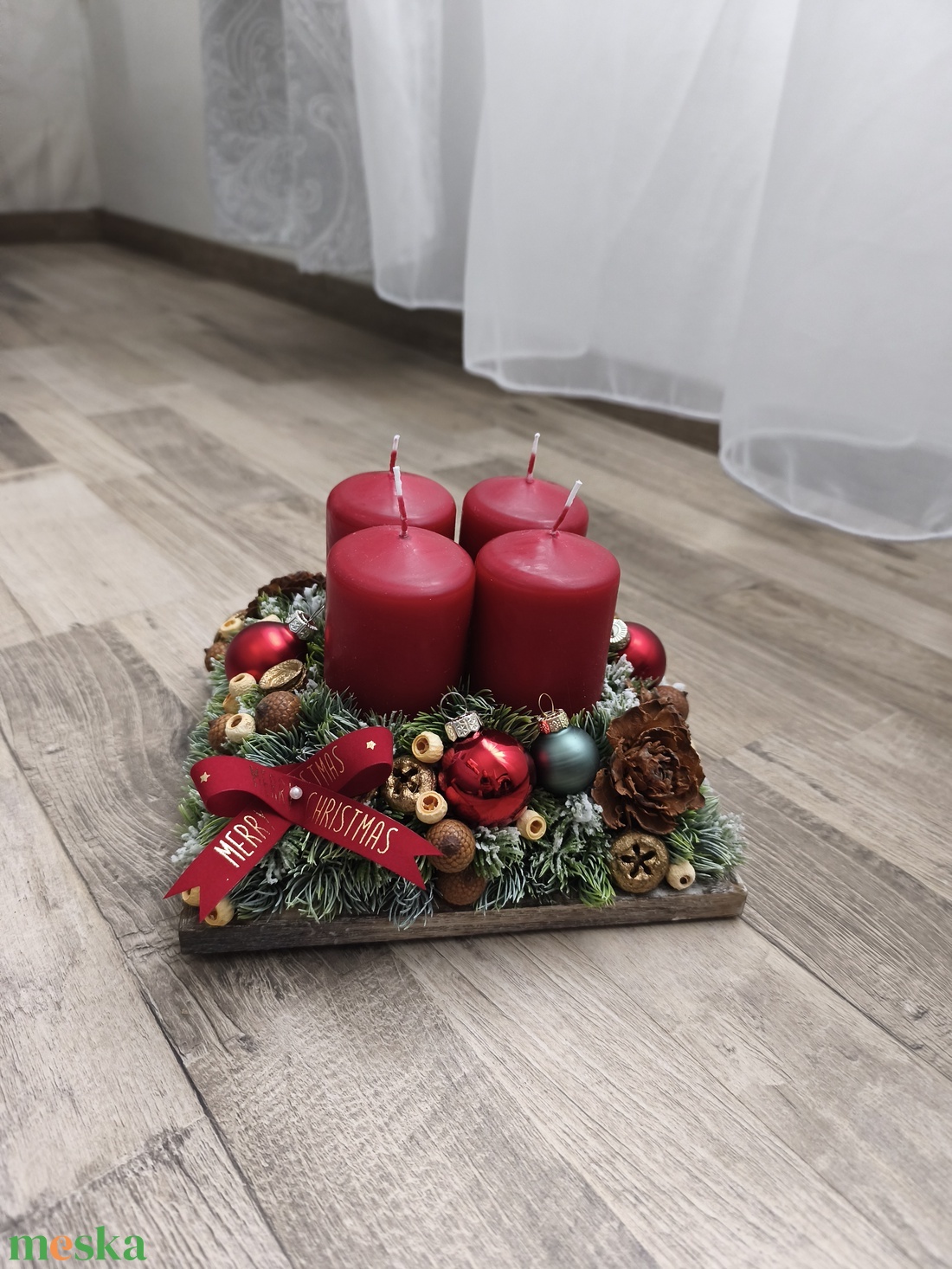 Adventi asztaldísz - karácsony - adventi díszek - adventi asztaldísz - Meska.hu