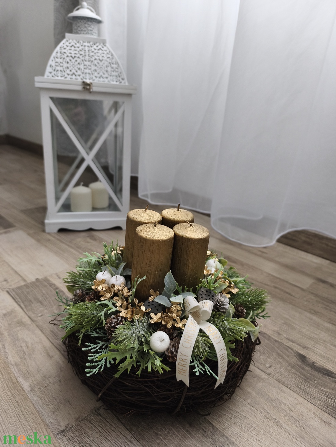 Adventi asztaldísz - karácsony - adventi díszek - adventi asztaldísz - Meska.hu