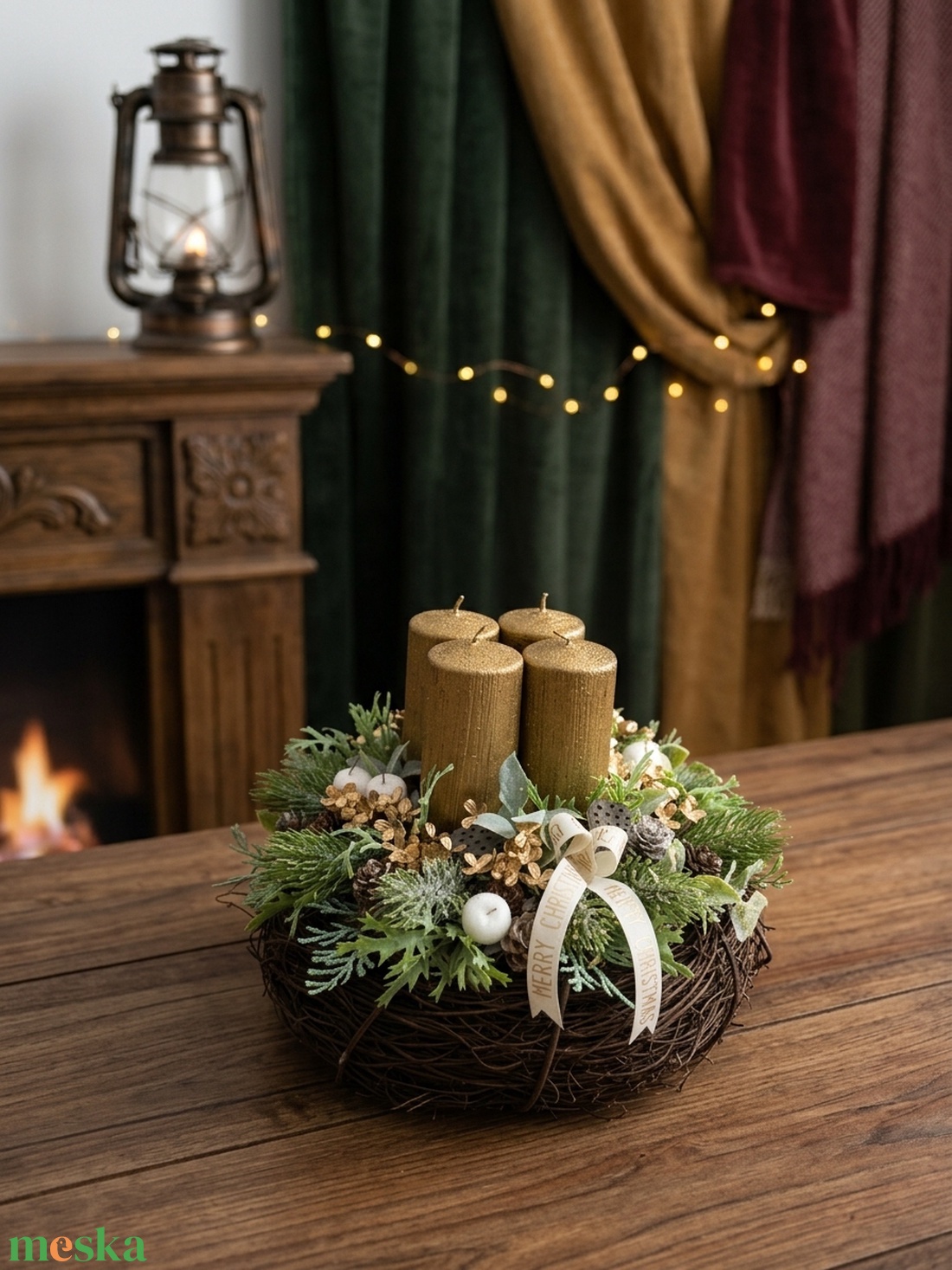 Adventi asztaldísz - karácsony - adventi díszek - adventi asztaldísz - Meska.hu