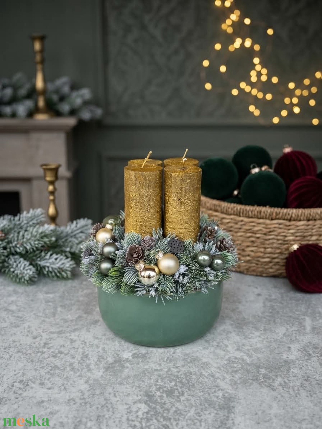 Adventi asztaldís - karácsony - adventi díszek - adventi asztaldísz - Meska.hu