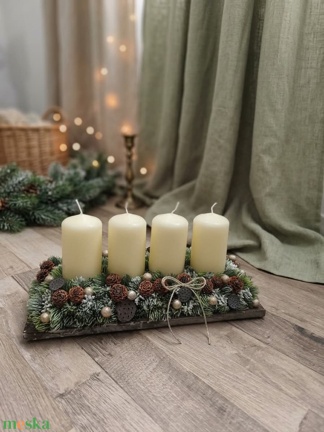 Adventi asztaldísz - karácsony - adventi díszek - adventi asztaldísz - Meska.hu