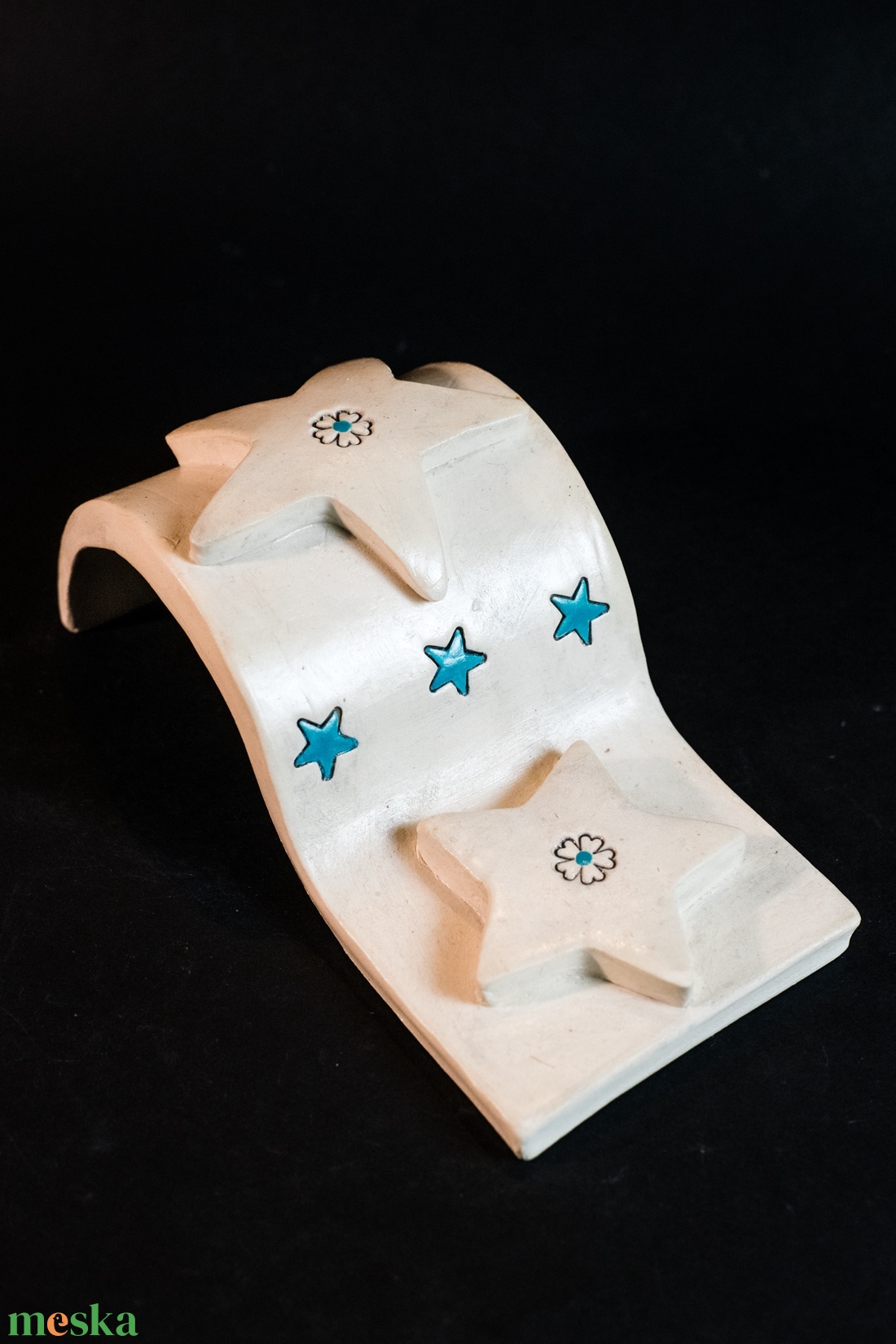 Kerámia gyertyatartó csillag - karácsony - karácsonyi lakásdekoráció - ünnepi asztaldekoráció - Meska.hu