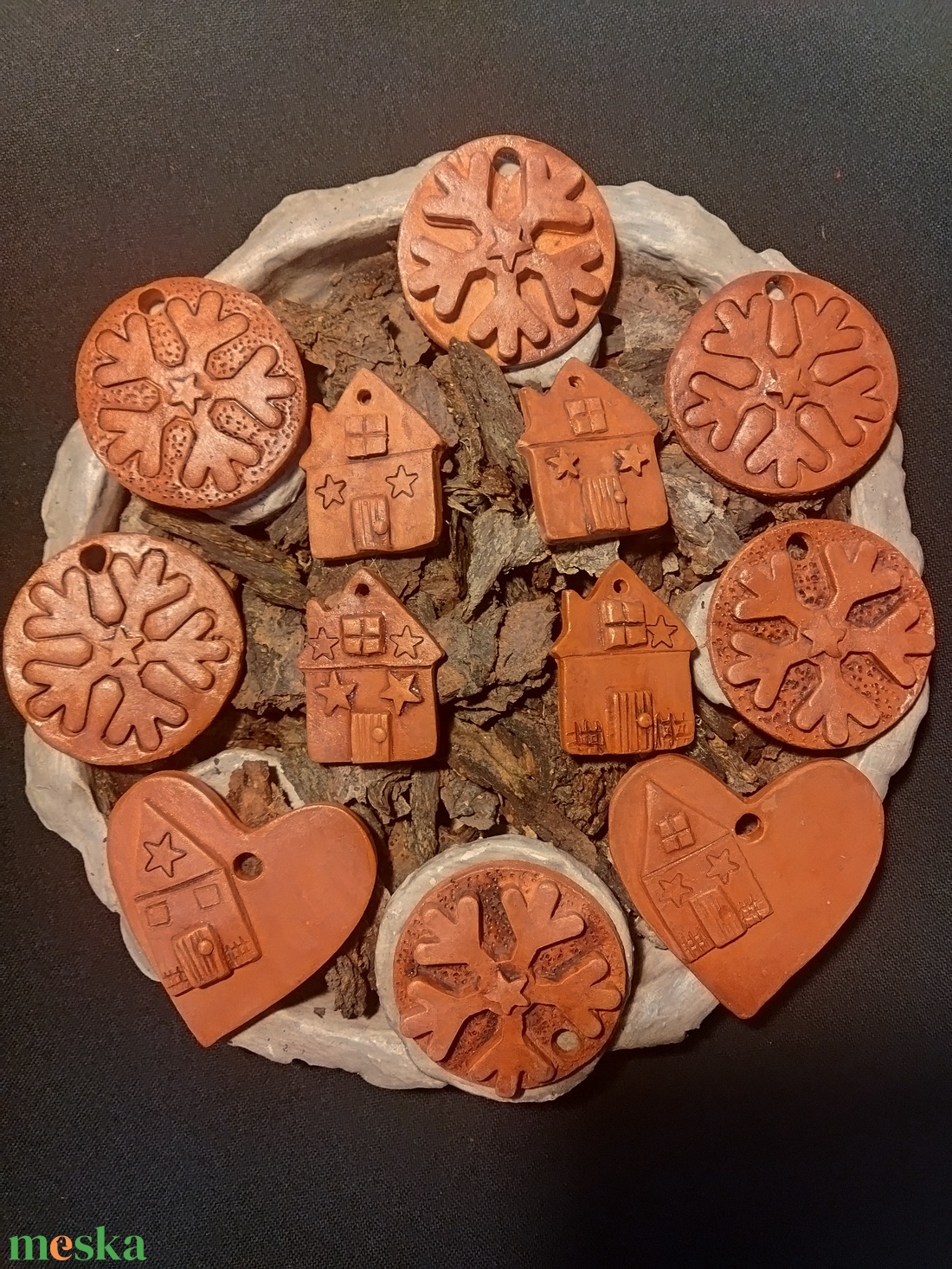 Karácsonyfa díszek 12db - karácsony - karácsonyi lakásdekoráció - karácsonyfadíszek - Meska.hu