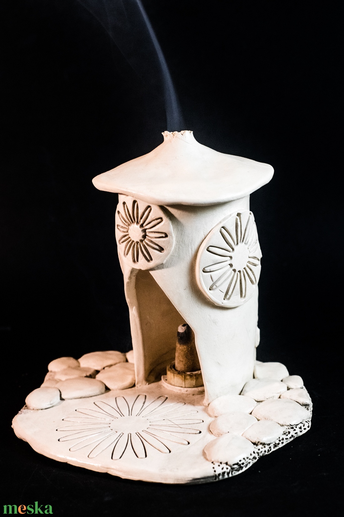 Kerámia füstölő fehér - otthon & életmód - dekoráció - spiritualitás - füstölő és füstölőtartó - Meska.hu