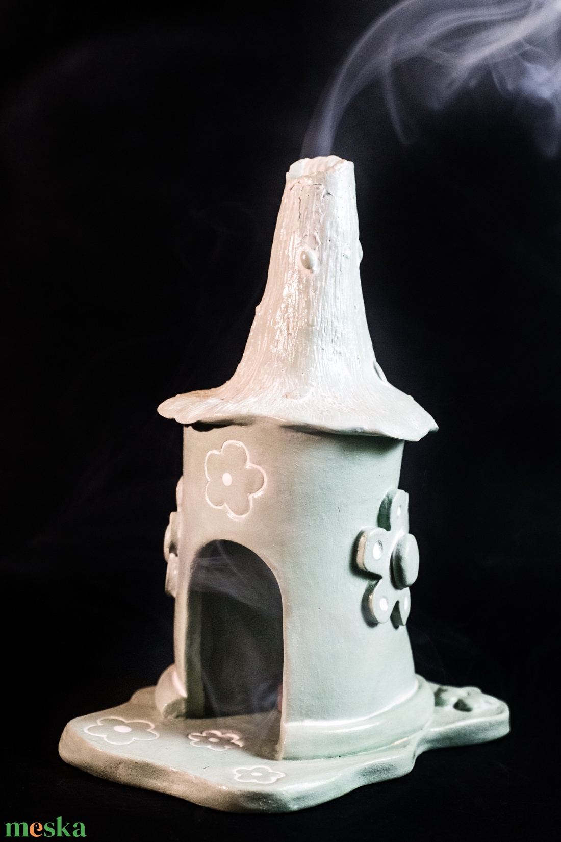 Kerámia füstölő halványzöld - otthon & életmód - dekoráció - spiritualitás - füstölő és füstölőtartó - Meska.hu