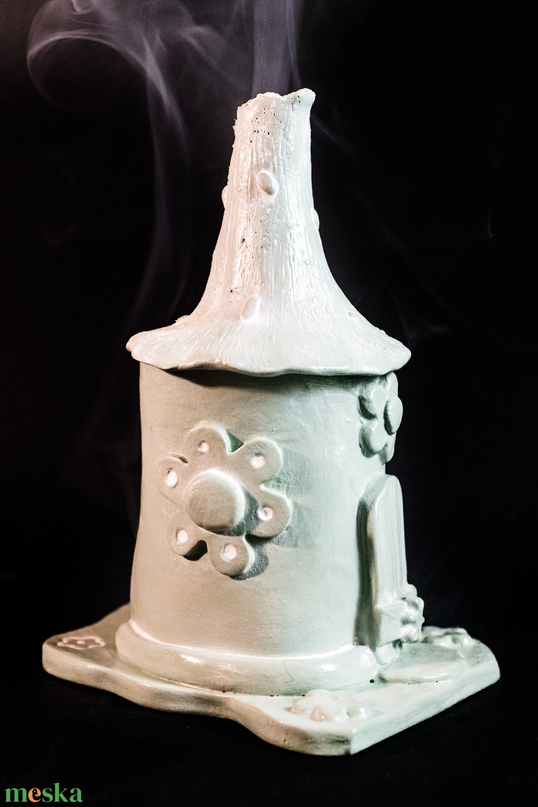 Kerámia füstölő halványzöld - otthon & életmód - dekoráció - spiritualitás - füstölő és füstölőtartó - Meska.hu
