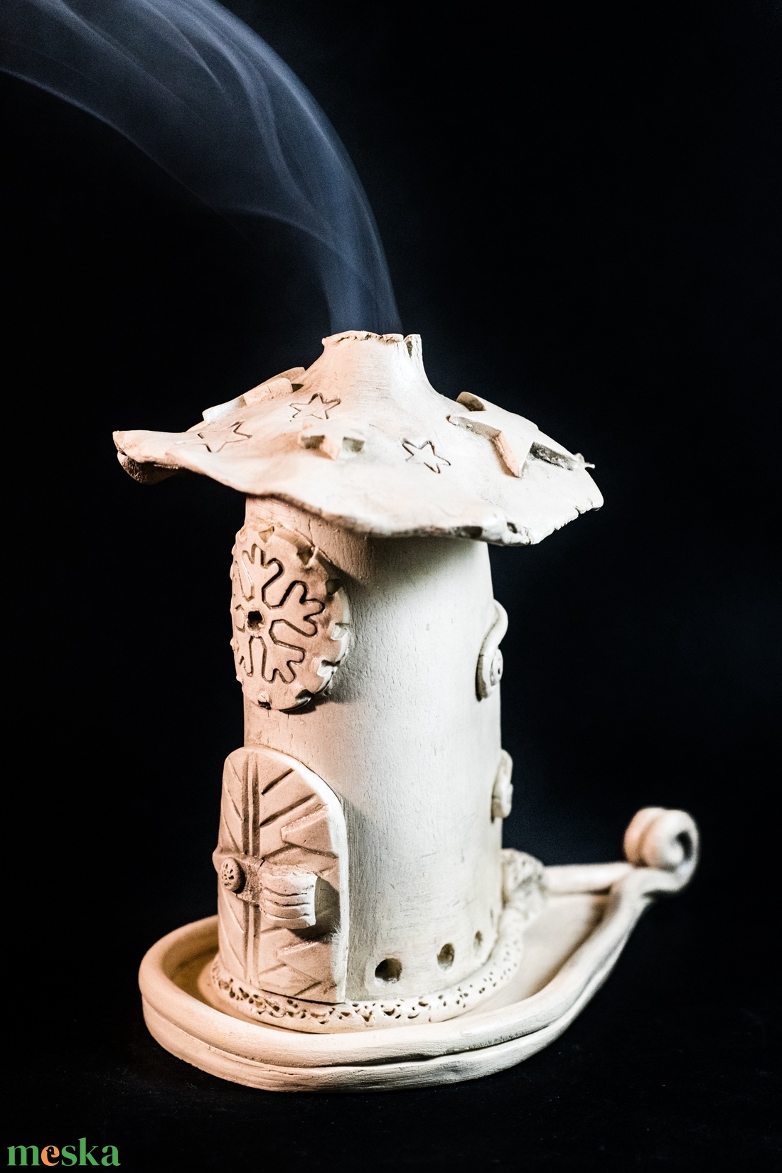 Kerámia füstölő fehér - otthon & életmód - dekoráció - spiritualitás - füstölő és füstölőtartó - Meska.hu